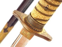 Japanese Imperial Navy WWI To WWII Officers Dagger Naval Dirk