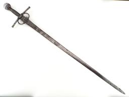 Fantastic Quality 17th C. Irish Or Scottish Broadsword Rapier With Celtic Style Decorations, Strong