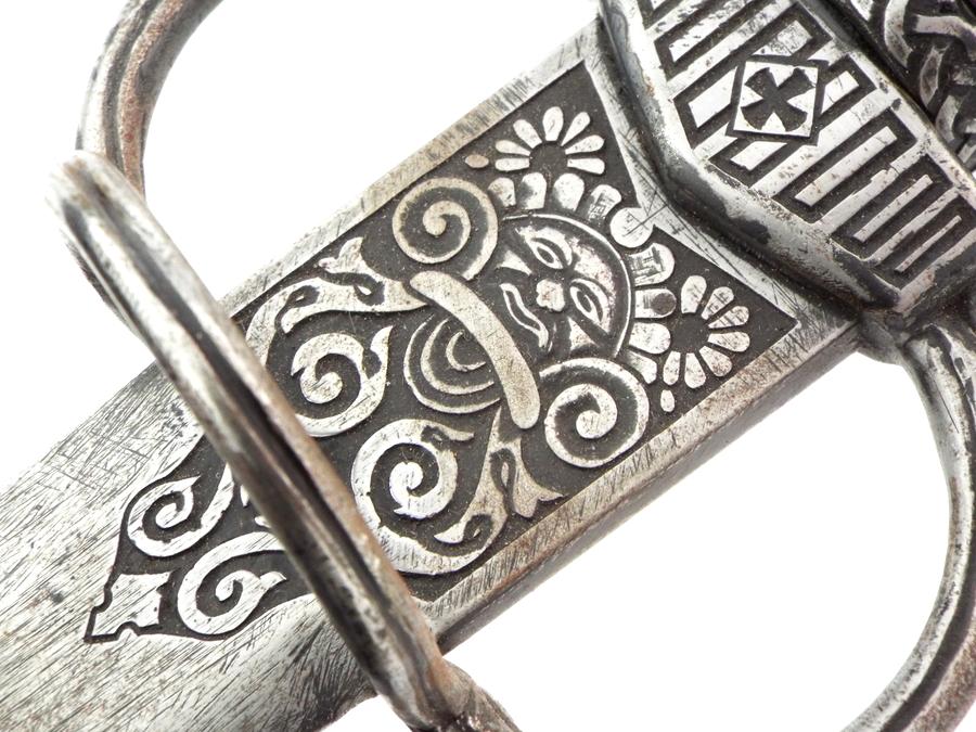 Fantastic Quality 17th C. Irish Or Scottish Broadsword Rapier With Celtic Style Decorations, Strong