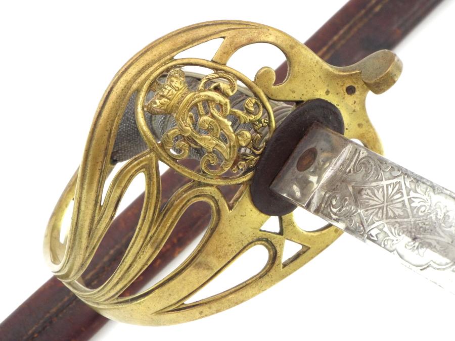 Antique 19th C. To Ww I English Officers Battle Sword By Phillips And Sons