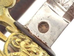 Antique 19th C. To Ww I English Officers Battle Sword By Phillips And Sons