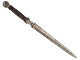 Unusual 17th-early 18th C. French Or English Gentleman's Dagger Dirk Fighting Knife With Chiseled St