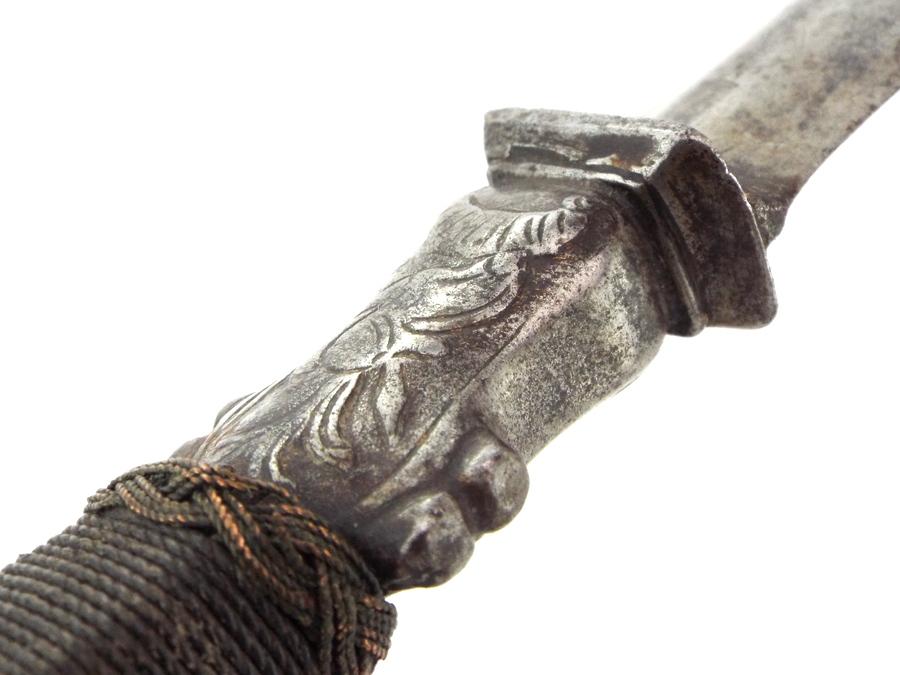 Unusual 17th-early 18th C. French Or English Gentleman's Dagger Dirk Fighting Knife With Chiseled St