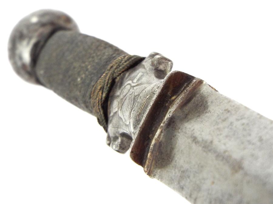 Unusual 17th-early 18th C. French Or English Gentleman's Dagger Dirk Fighting Knife With Chiseled St