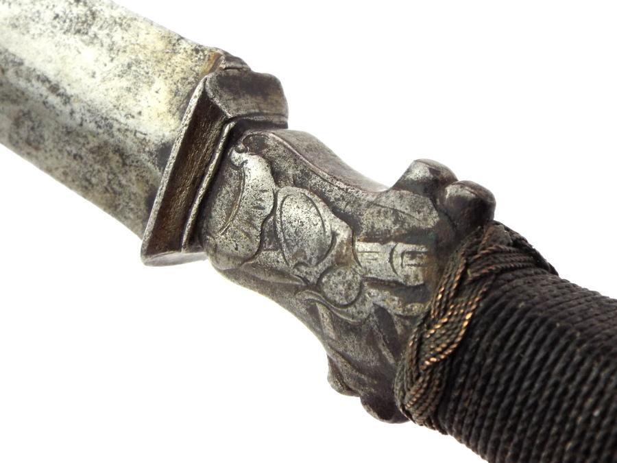 Unusual 17th-early 18th C. French Or English Gentleman's Dagger Dirk Fighting Knife With Chiseled St