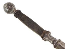Unusual 17th-early 18th C. French Or English Gentleman's Dagger Dirk Fighting Knife With Chiseled St