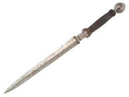 Unusual 17th-early 18th C. French Or English Gentleman's Dagger Dirk Fighting Knife With Chiseled St