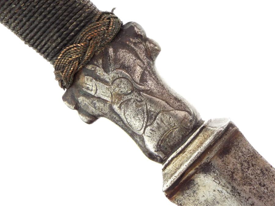 Unusual 17th-early 18th C. French Or English Gentleman's Dagger Dirk Fighting Knife With Chiseled St