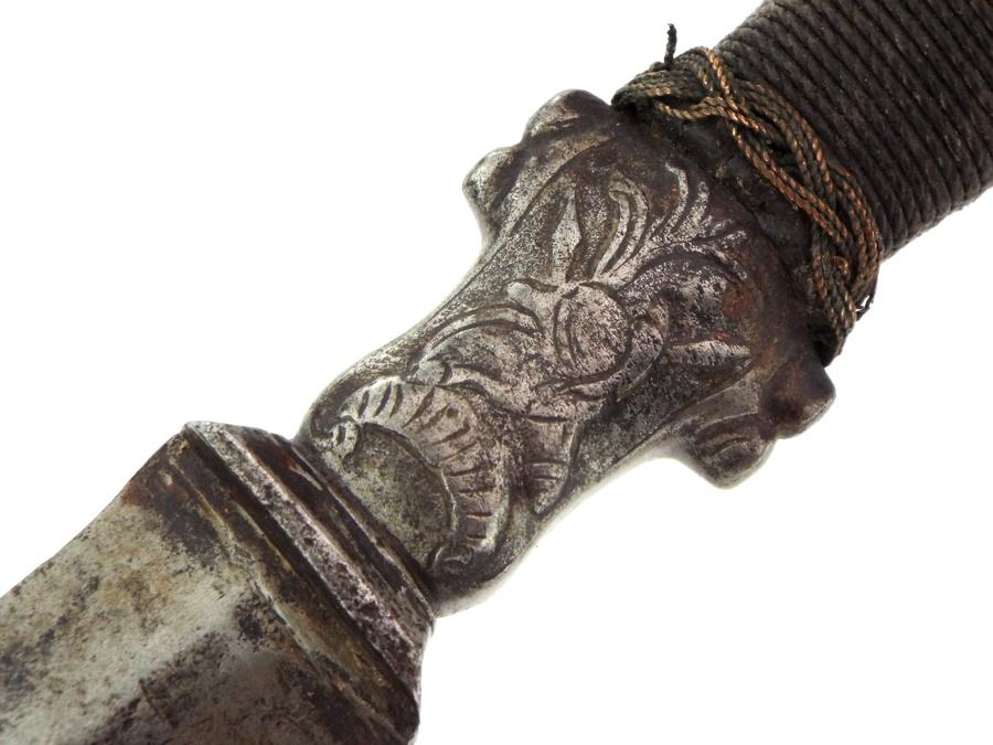 Unusual 17th-early 18th C. French Or English Gentleman's Dagger Dirk Fighting Knife With Chiseled St