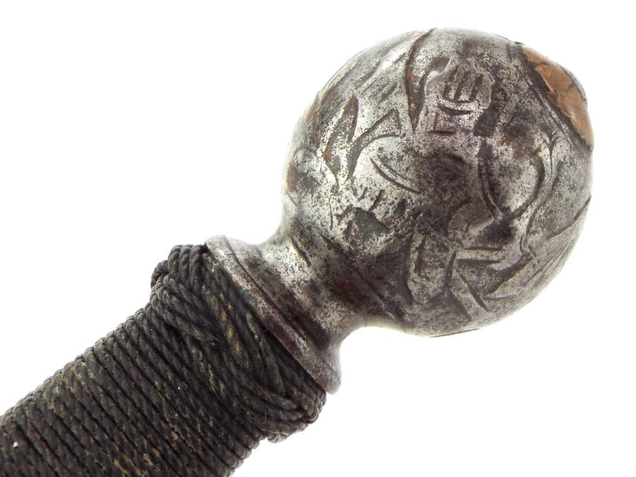 Unusual 17th-early 18th C. French Or English Gentleman's Dagger Dirk Fighting Knife With Chiseled St