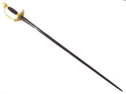 Rare 18th C. Russian High Rank Queens Own Officers Rapier Sword, Engraved VIVAT ELIZABETH THE GREAT