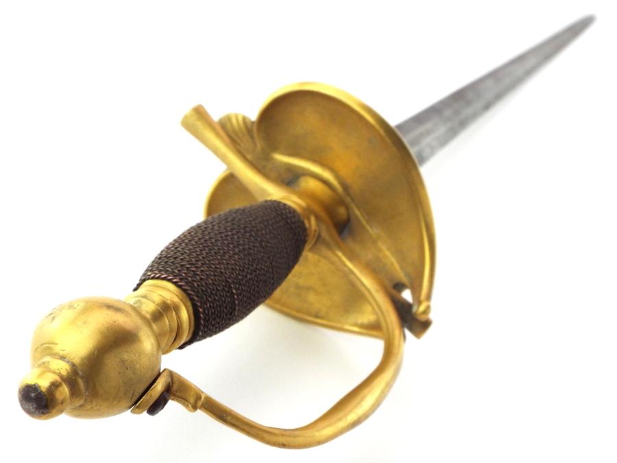 Rare 18th C. Russian High Rank Queens Own Officers Rapier Sword, Engraved VIVAT ELIZABETH THE GREAT