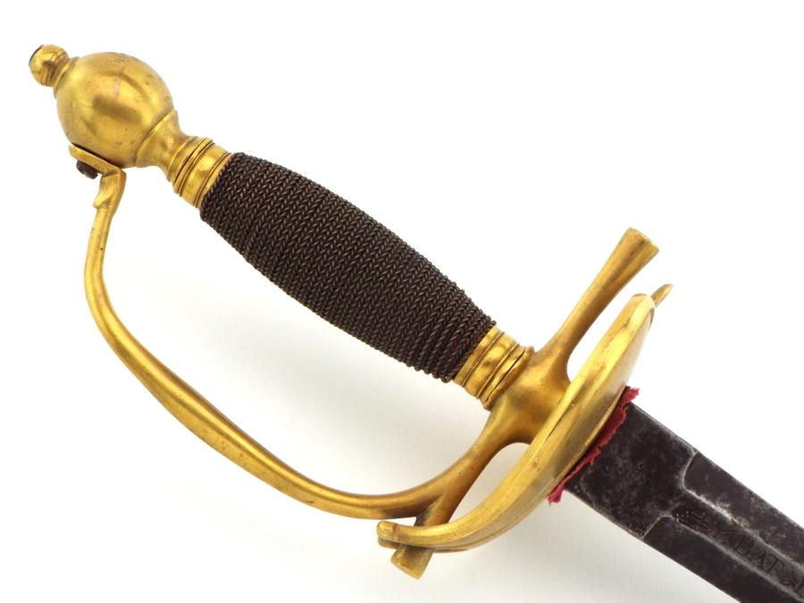 Rare 18th C. Russian High Rank Queens Own Officers Rapier Sword, Engraved VIVAT ELIZABETH THE GREAT