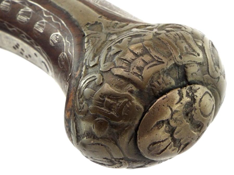 Fine Quality 18th-19th C. Greek or Russian Circassian Miquelet Pistol  with Silver Wire