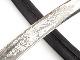 State Of The Art British Hussar Regiment Generalâ€™s Or Top Diplomat Mameluke Sabre With Gilt Chisel