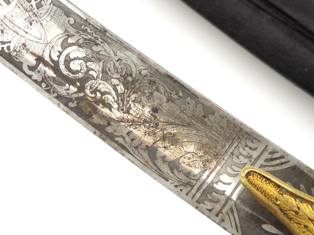 State Of The Art British Hussar Regiment Generalâ€™s Or Top Diplomat Mameluke Sabre With Gilt Chisel