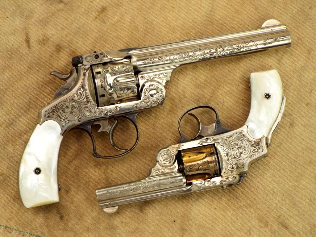 Whaling Captain Albert Shermans 2 Engraved Smith & Wesson .44 Double Action And .38 Safety Revolvers