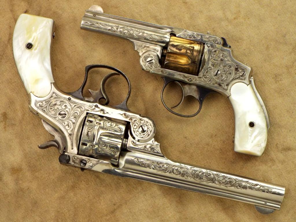 Whaling Captain Albert Shermans 2 Engraved Smith & Wesson .44 Double Action And .38 Safety Revolvers