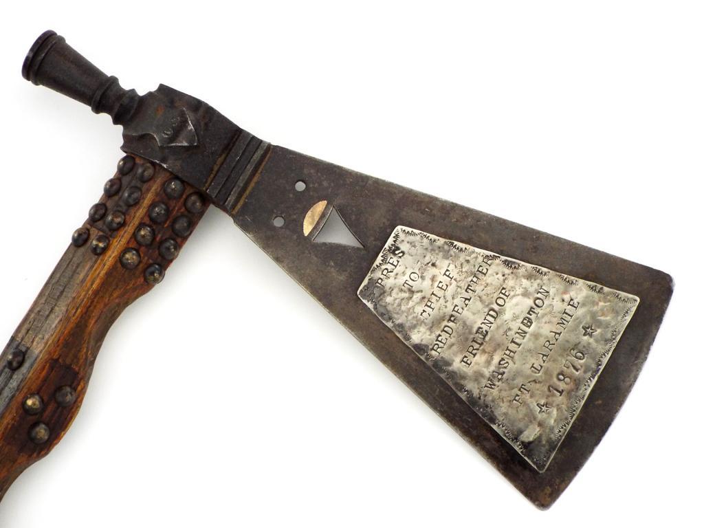 Massive Native American Presentation To Chief Redfeather Pipe Tomahawk