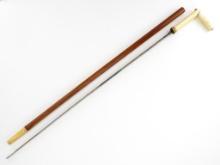 American Civil War era Sword Cane, Fine Etched Blade