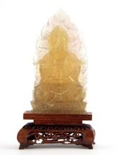 Antique Chinese Guanyin Fortune Carved Buddha Statue