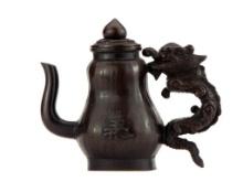 Antique Chinese Teapot Hand Carved Dragon