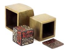 Antique Chinese Bronze Cube Gambling Device