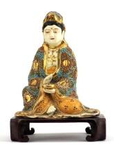 Antique Chinese Porcelain Seated Lady Figure