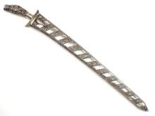 Indonesia Pedang Lurus Silver Mounted Short Sword