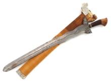 Antique Philippine Moro Warriors Kris Sword, Powerful Flamboyant Blade.