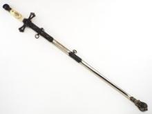 Antique American 19th. C. Masonic Fraternal Presentation Sword, FINE Hilt