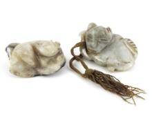 Antique Chinese Carved Jade Figures