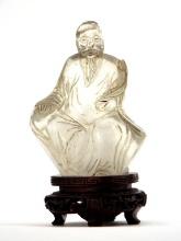 Antique Chinese Rock Crystal Oriental Figurine