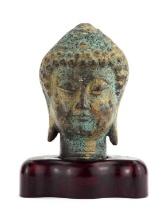 Antique Thai Bronze Head of Buddha