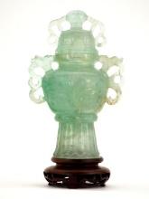 Antique Chinese Carved Jade Vase