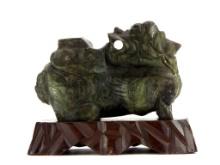 Antique Chinese Hand Carved Foo Lion