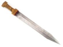 Massive Indo Persian or Ottoman KINJAL Sword with FINE Carved Hilt