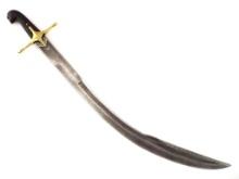 Very Fine 18th C. Ottoman Turkish SHAMSHIR KILIJ Sword Damascus Inlaid Blade