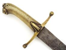 Extremely RARE Napoleonic Wars Prussian officer's Lion Head Sword