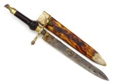 Antique Austrian Nobleman's Hunting Dagger in Plug bayonet-style
