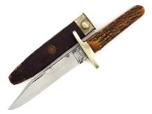 American Civil War era Landers Frary & Clark Bowie Knife With Stag Handle.