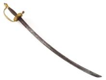 Interesting British Pattern 1796 Officers Spadroon Sword With Curved Blade