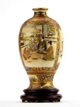 Beautiful Japanese Meiji Satsuma Vase with Fine Decorations Signed