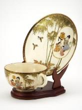 Antique Japanese Hand-painted Geisha Tea Cup and Saucer Asian