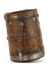 19th Century Indian Iron-mounted Hardwood Grain Measure