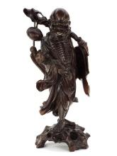 Large Antique Finely Carved Chinese Figure Of A Sage