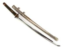 Unusual Japanese WWII Naval Officers Katana Navy Sword