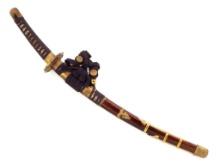 Very Good Antique Japanese Boys TACHI Sword with Gilt Brass Mounts
