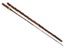 American Civil War era Sword Cane, Fine Etched Blade