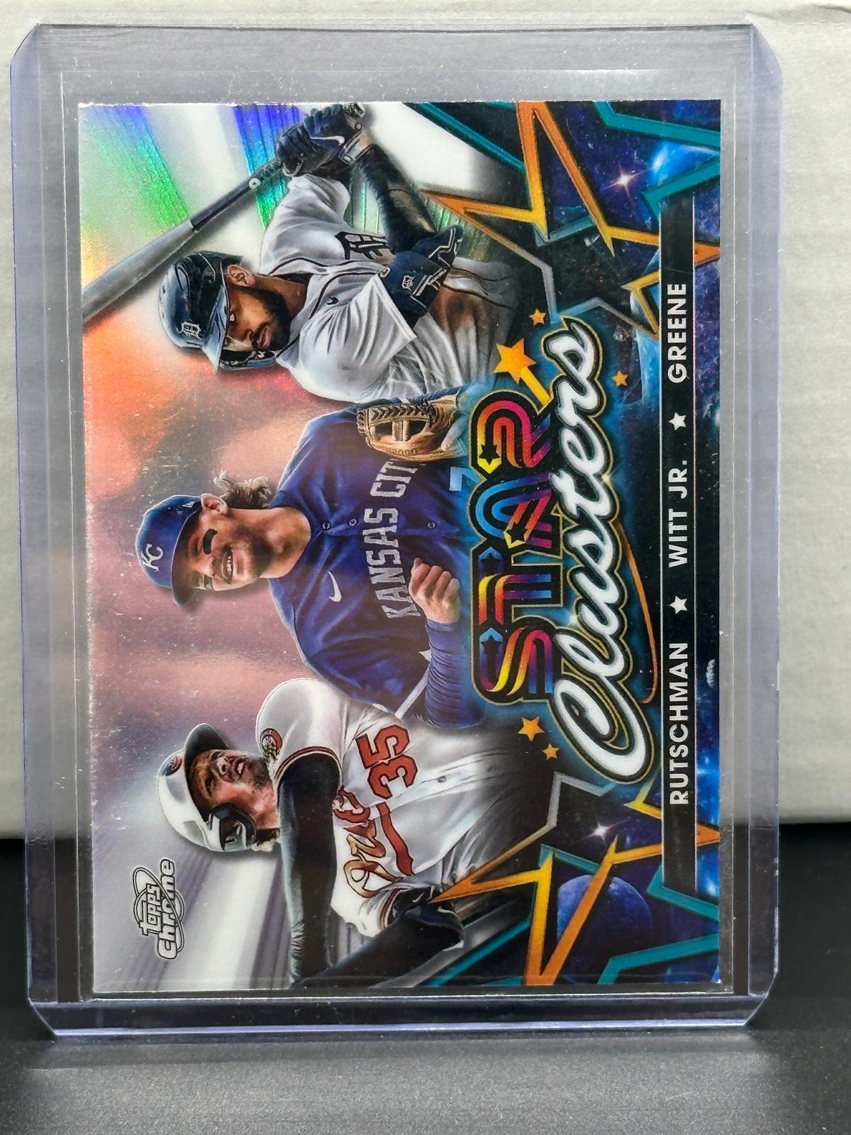 Adley Rutschman Bobby Witt Jr. Riley Greene 2023 Topps Chrome Star Clusters Refractor Insert #SC-6